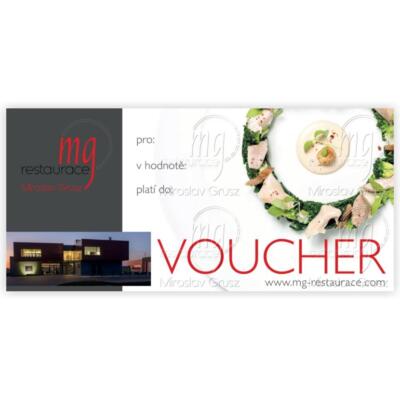 D&aacute;rkov&yacute; voucher na peněžn&iacute; kredit do MG restaurace